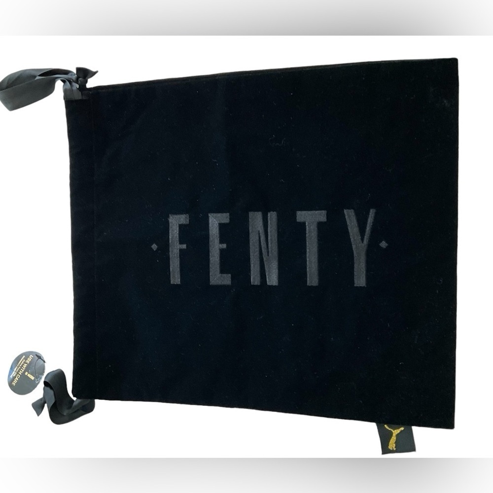 Fenty Puma by Rihanna Black Velvet Drawstring Dust Shoe Bag NWT